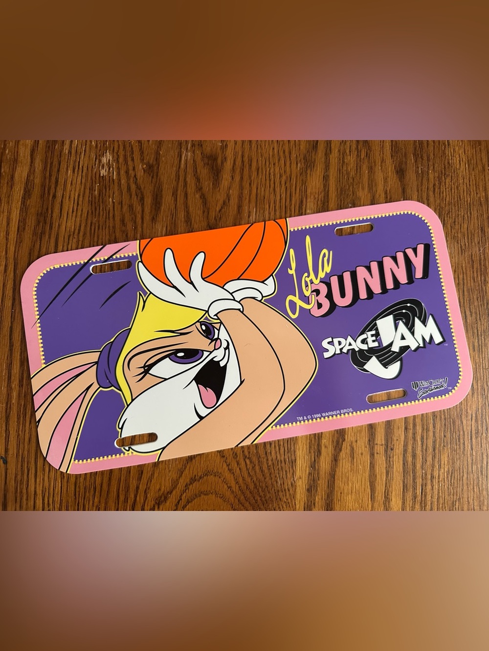 Vintage Lola Bunny Novelty License Plate Space Jam